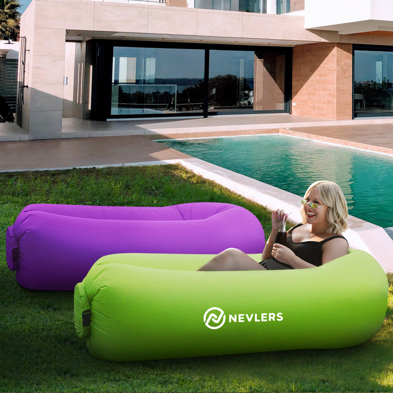 Mockins Inflatable Lounger Great for Camping and Hikes with Attached